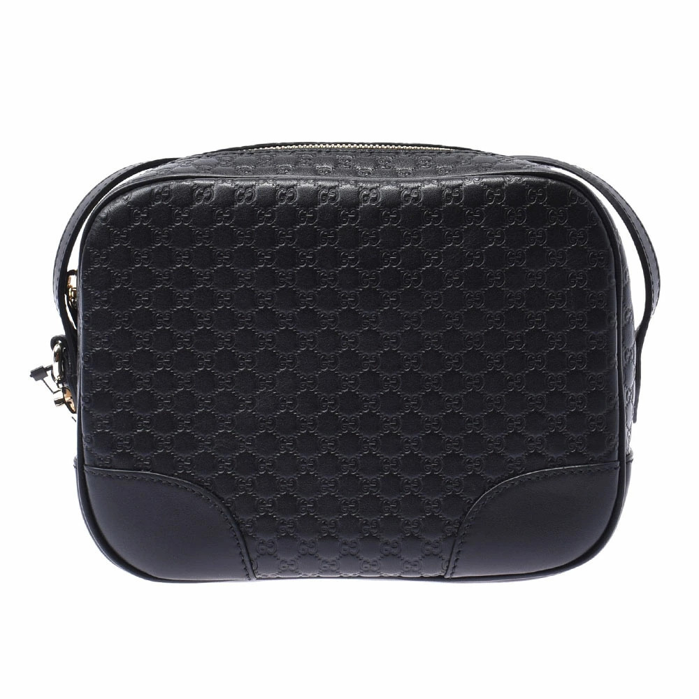 GUCCI guccissima Black Leather Shoulder Bag